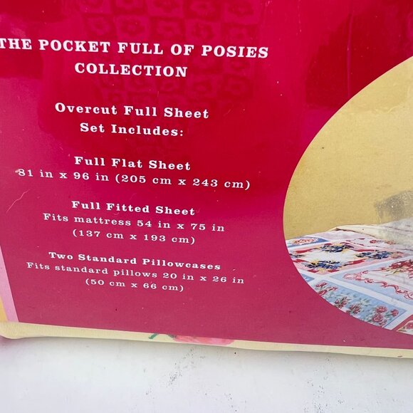 Cynthia Rowley Double Full Sheet Set Yellow Floral Cotton Sateen - Picture 4 of 9